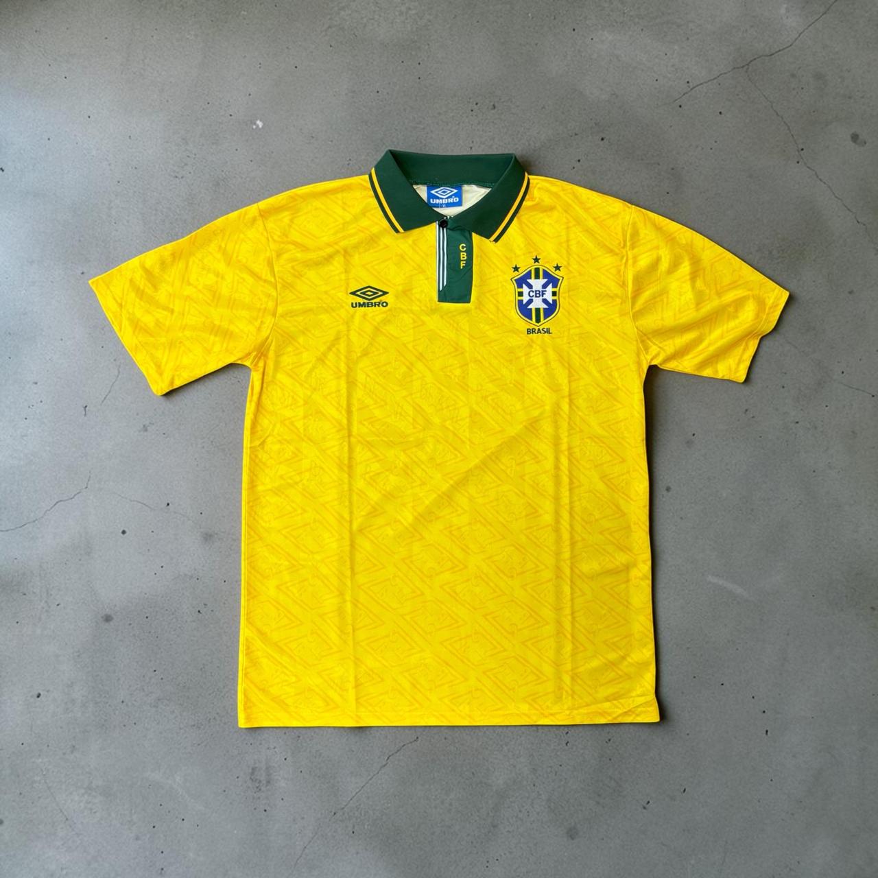1991-1993 Brazil Home Retro Soccer Jersey