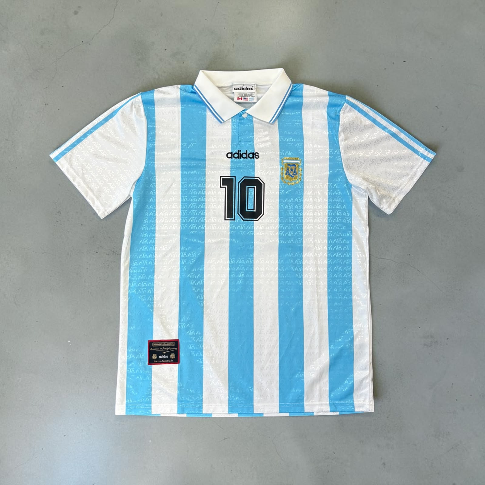 1996 Argentina Home Retro Soccer Jersey