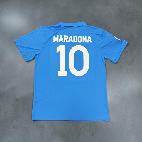 1987-1988 Napoli Home Blue Retro Soccer Jers - Maradona