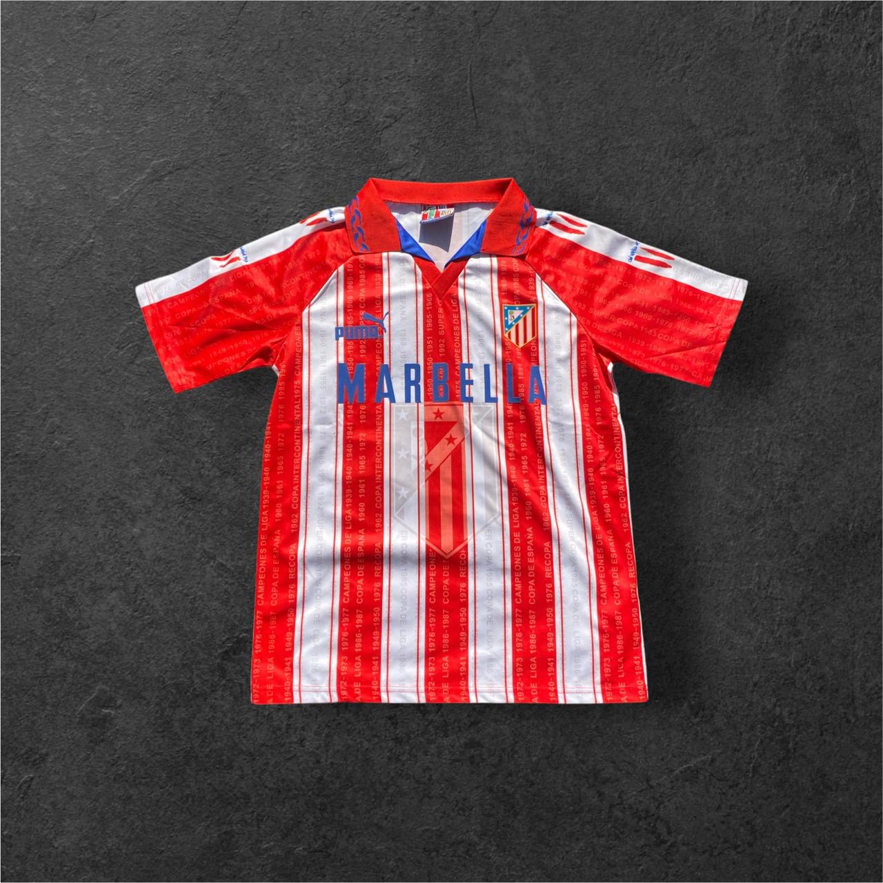 1994-1995 ATM Home Retro Soccer Jersey -  Simeone