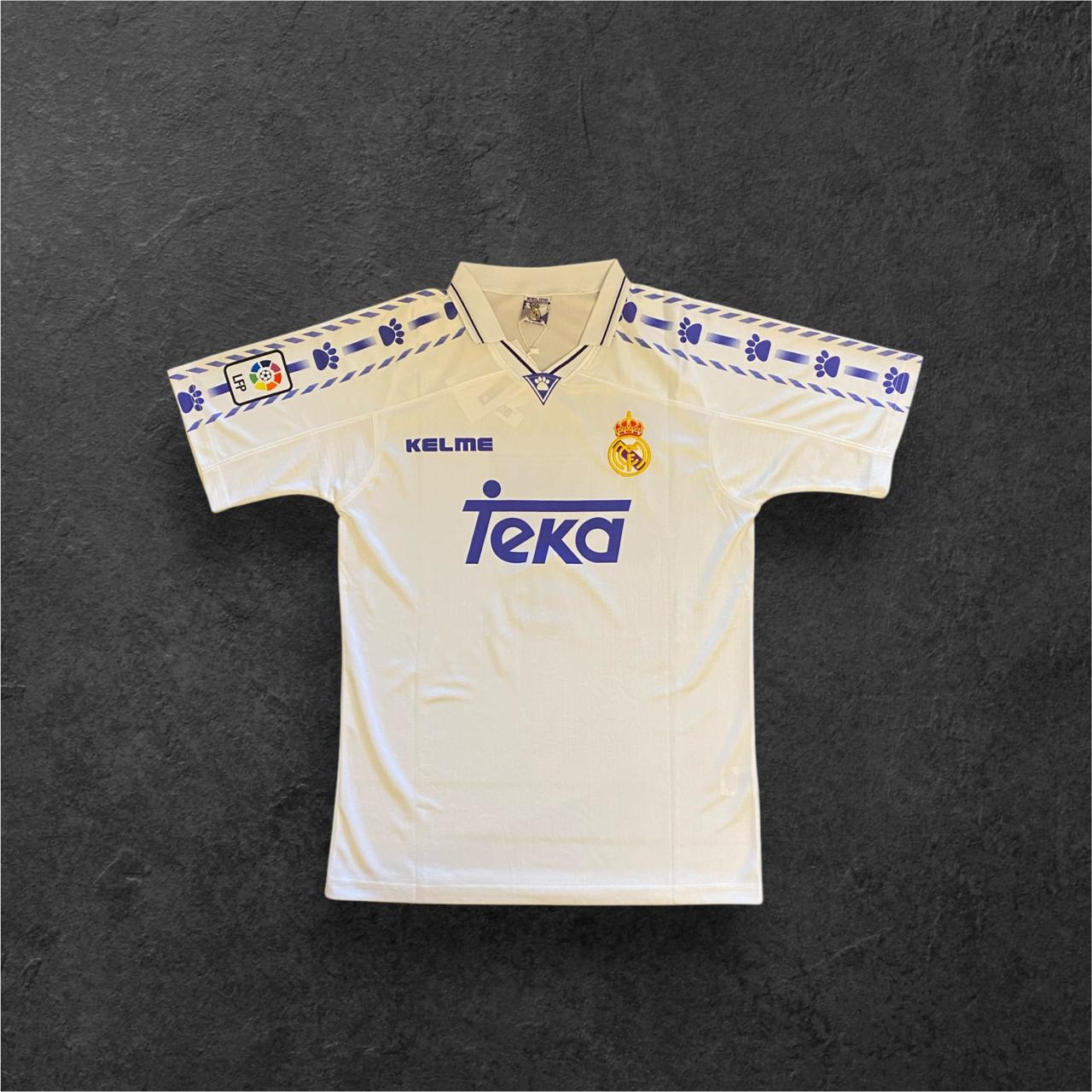 1996-1997 RMA Home Retro Soccer Jersey - Raul