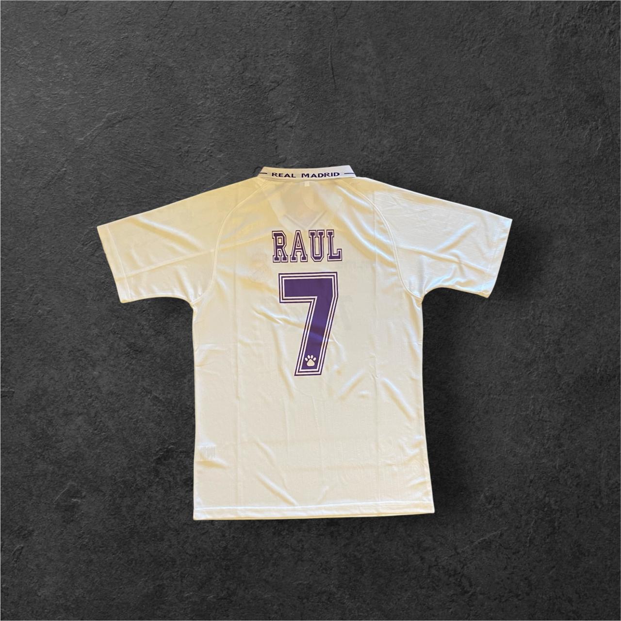 1996-1997 RMA Home Retro Soccer Jersey - Raul