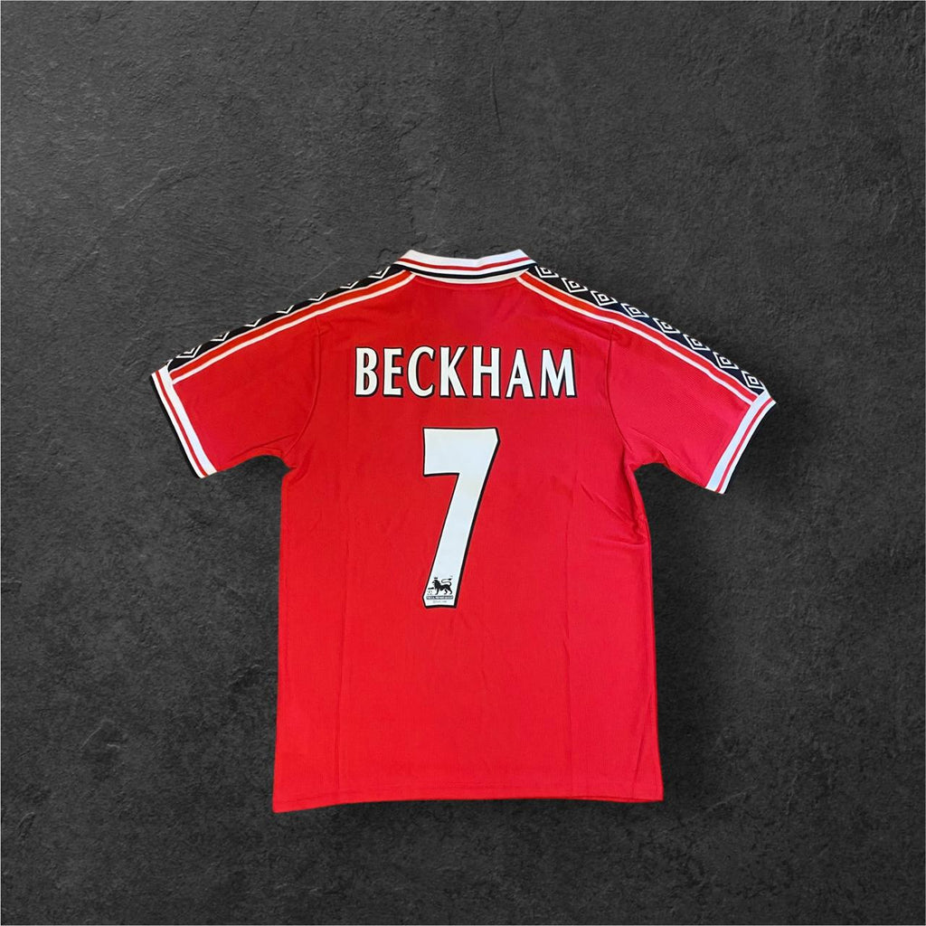 1998-1999 Man Utd Home Retro Soccer Jersey -  Beckham